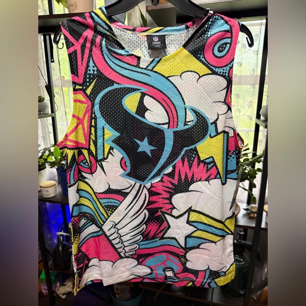 NFL Houston Texans Youth Graphic Tank Top - Black, Pink, Blue XL